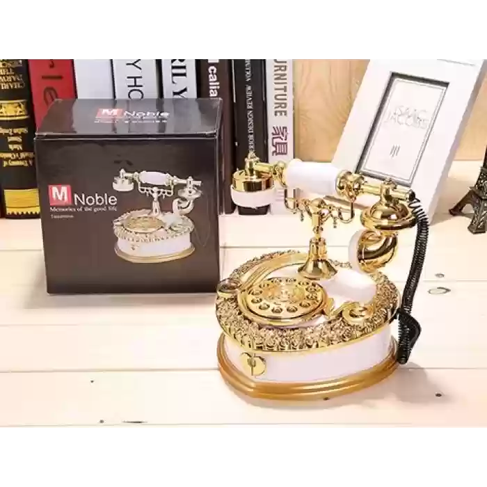 Nostaljik Polyester Telefon Müzik ve Takı Mücevher Kutusu