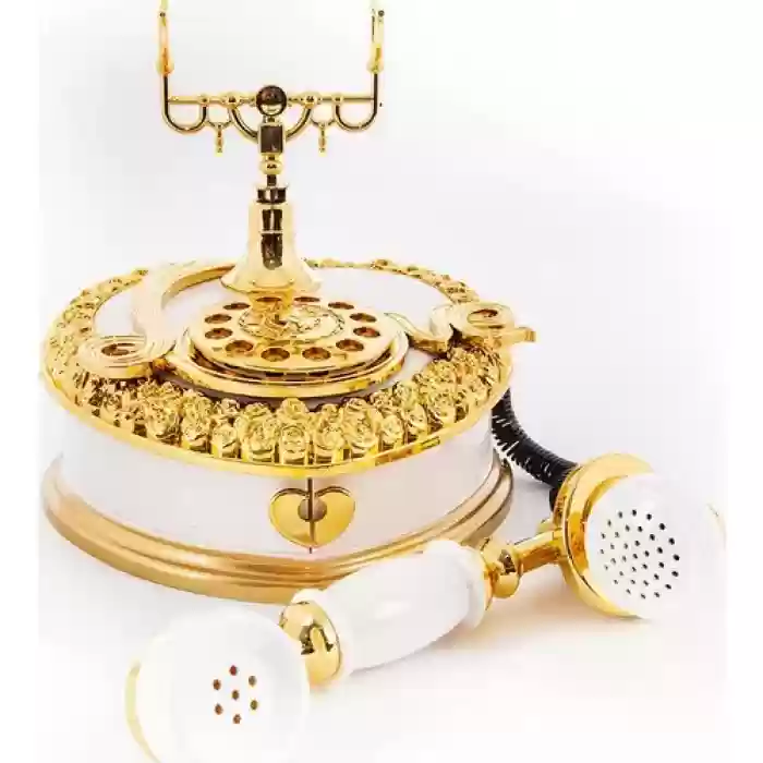 Nostaljik Polyester Telefon Müzik ve Takı Mücevher Kutusu